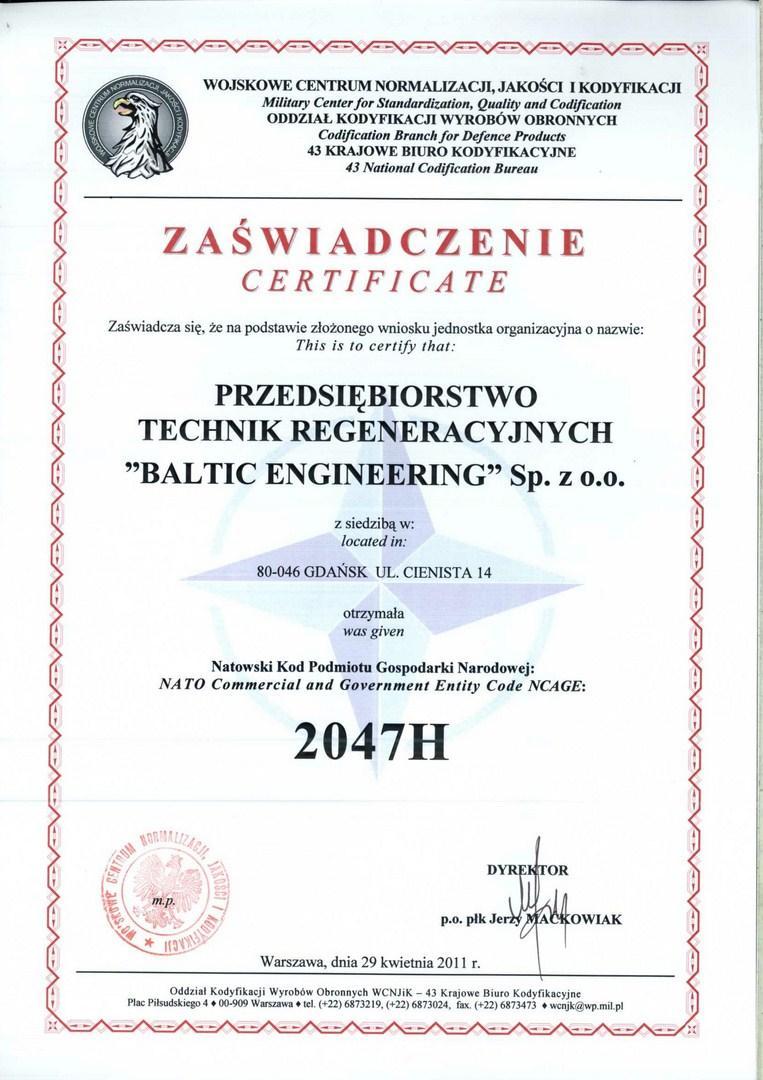 NCAGE — kod 2047H